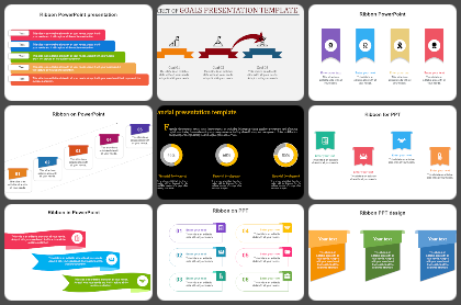 Ribbon Infographics Powerpoint Templates